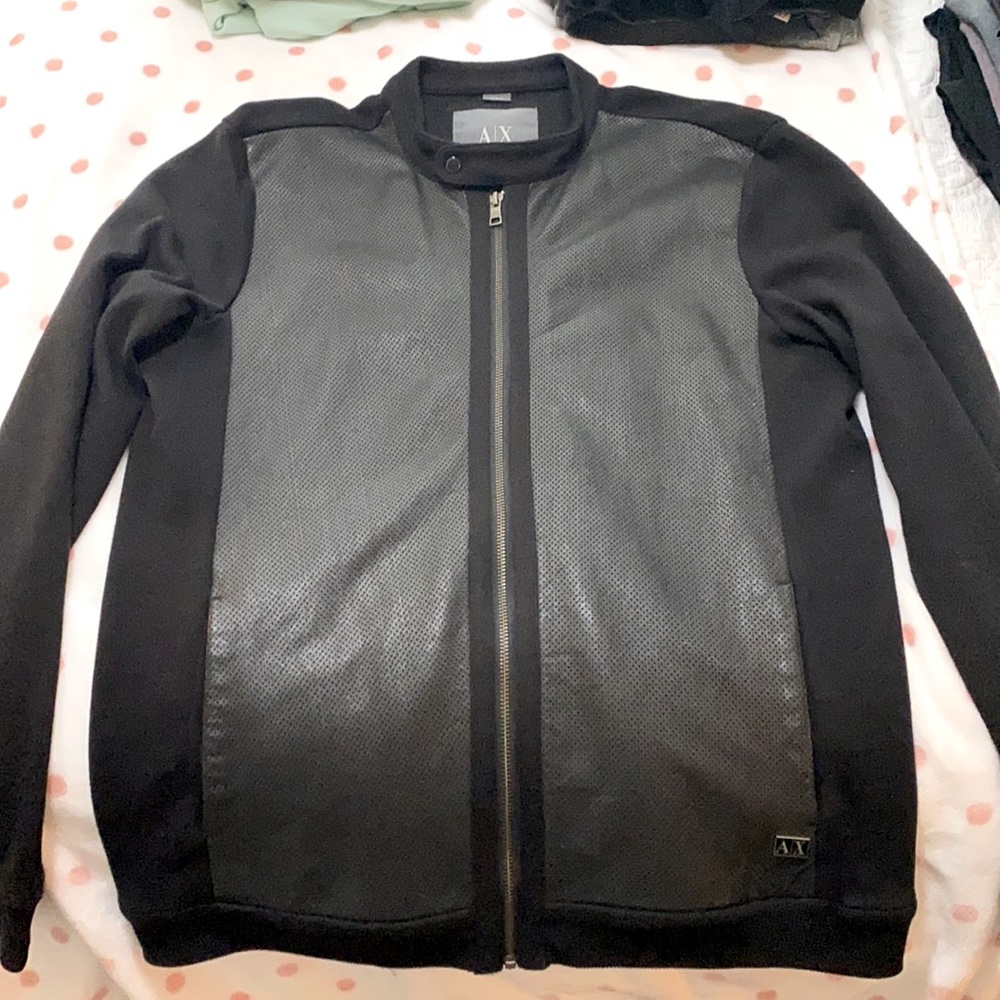 Authentic Armani Exchange Leather front jacket